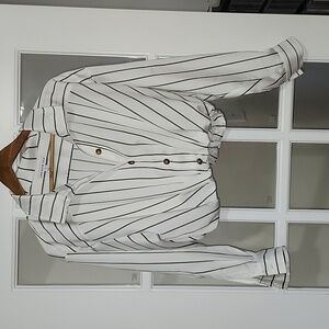 White Striped Crop Top / Never Worn